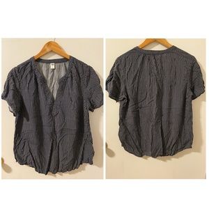 Old Navy Blouse | Navy and White